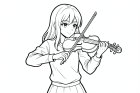 menina toca violino