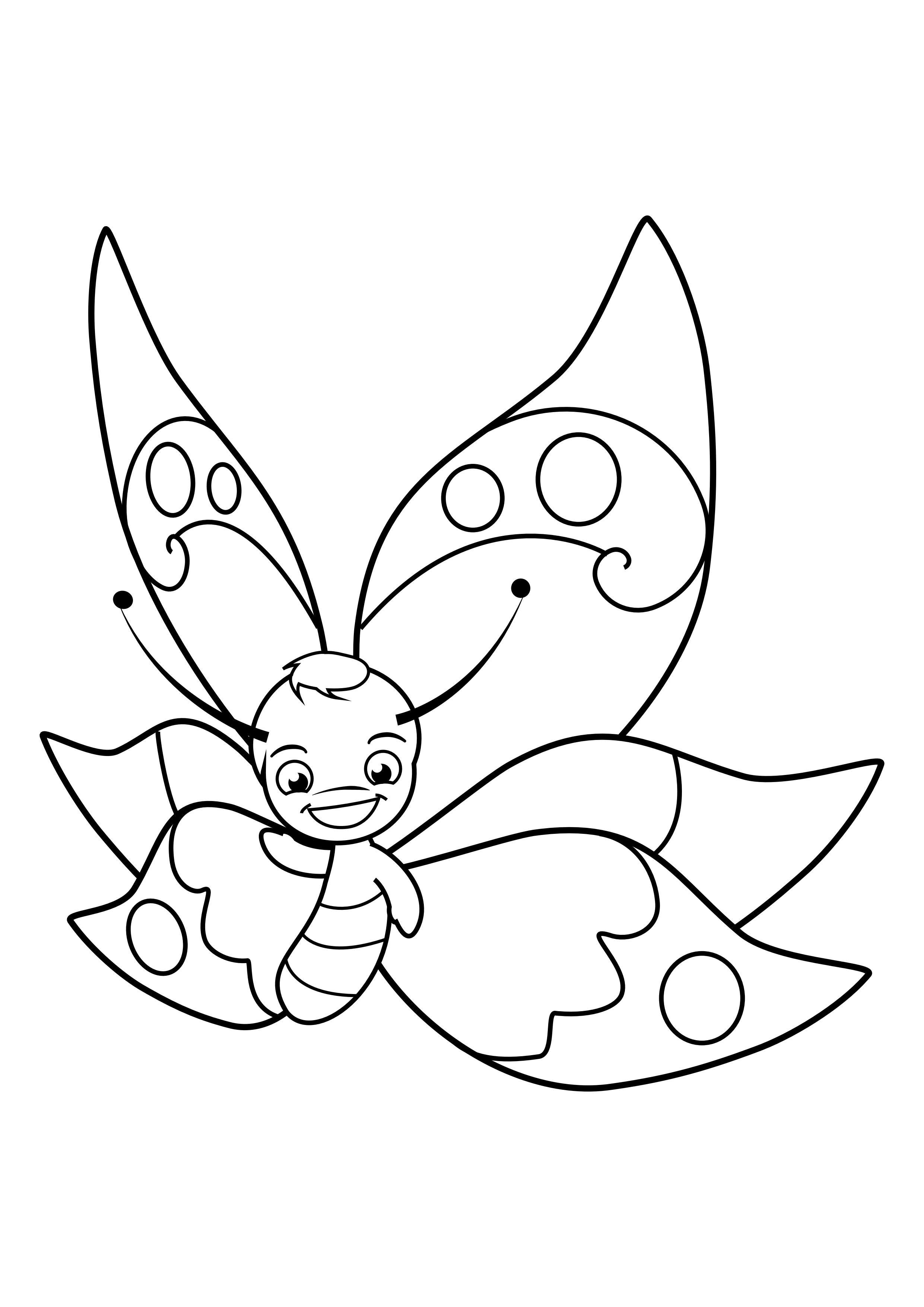 Desenhos para colorir de desenho de um menino com uma borboleta para colorir  