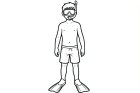 menino com snorkel