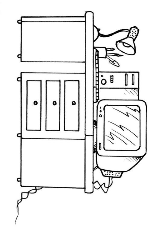 mesa com computador