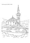 Página para colorir mesquita 