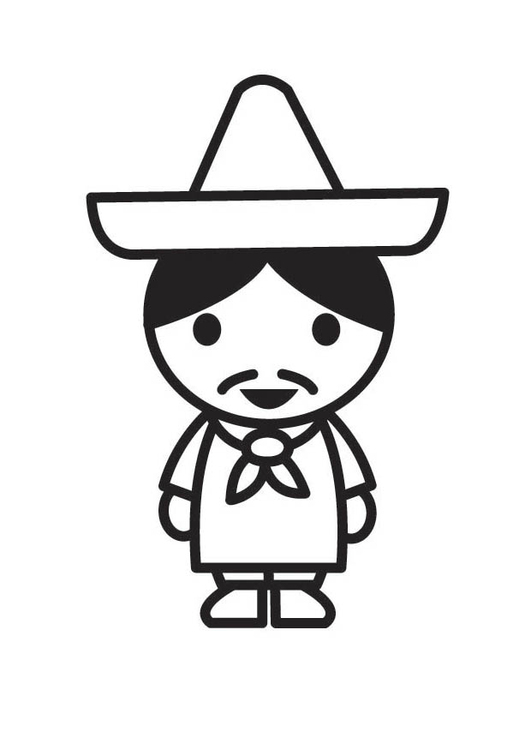 Página para colorir mexicano
