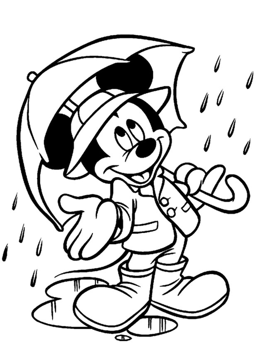 Página para colorir Mickey Mouse