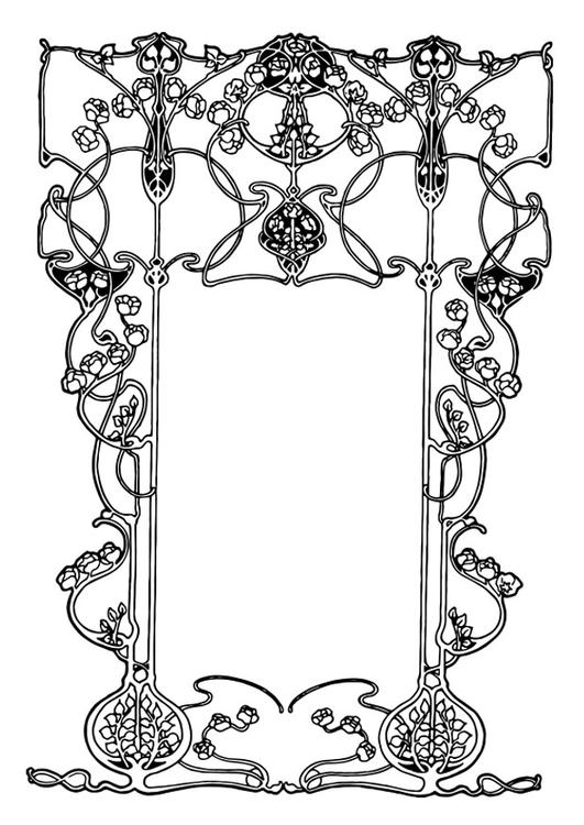 moldura de art nouveau 