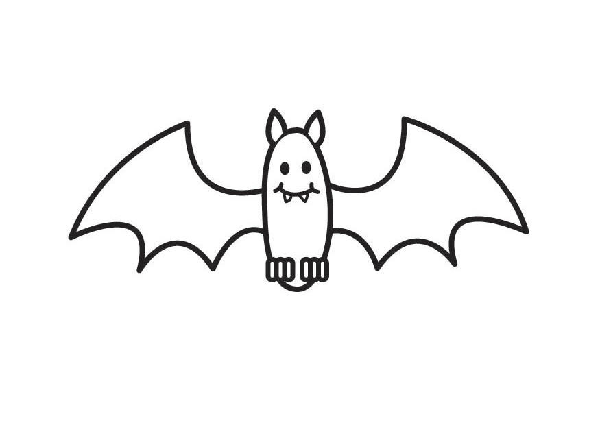 Página para colorir morcego