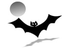 Página para colorir morcego 