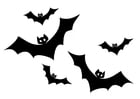 Página para colorir morcegos