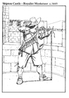 Página para colorir mosqueteiro 1645