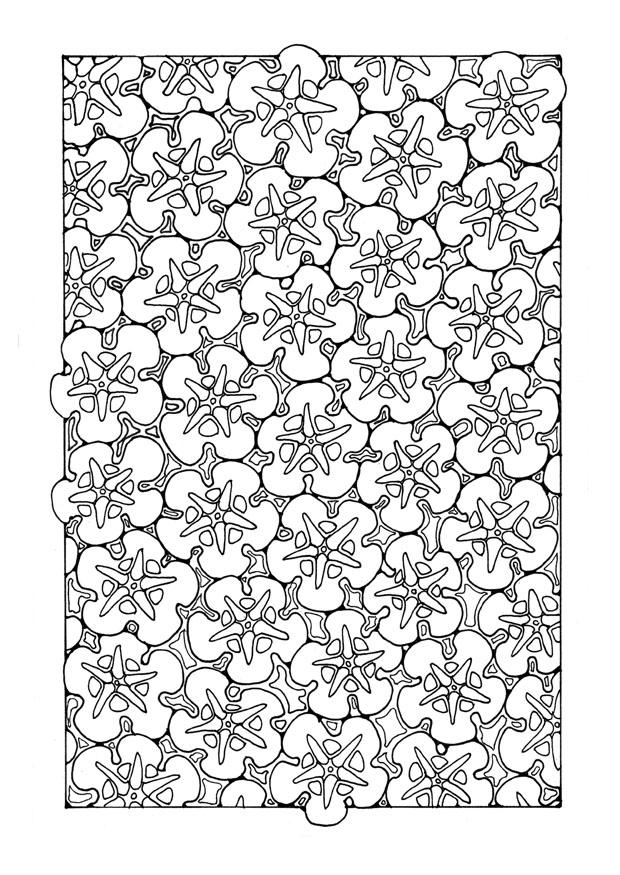 Página para colorir motivo floral 