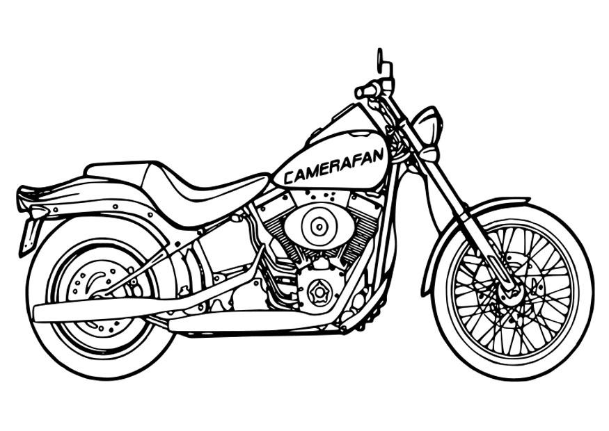 Desenho de Motocicleta para colorir