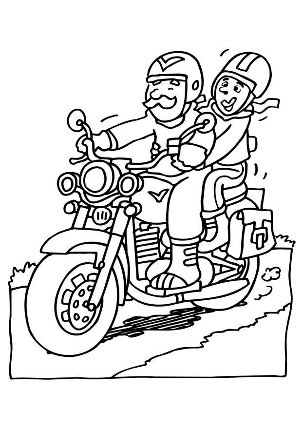 Página para colorir motocicleta