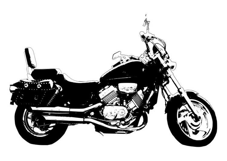 Página para colorir motocicleta - Honda Magna