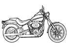 Página para colorir motocicleta 