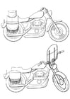 Página para colorir motocicletas 