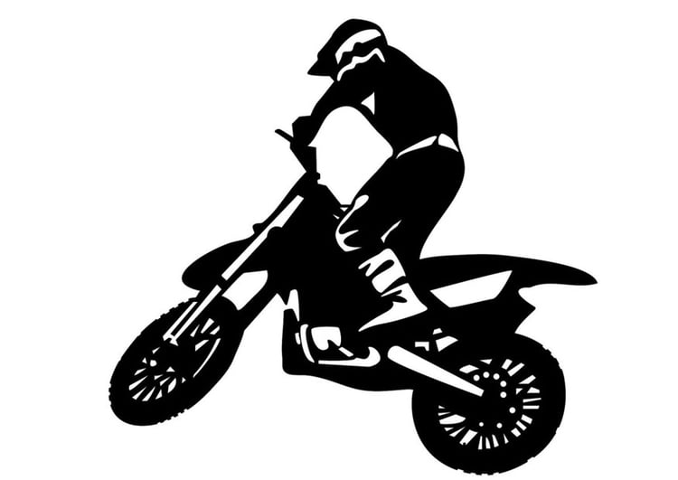 Desenho de Motocross para Colorir - Colorir.com