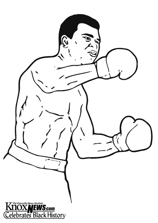 Página para colorir Muhammad Ali