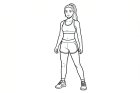 mulher em roupa esportiva