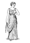 P�ginas para colorir mulher grega de túnica 