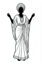 Mulher vestida com roupas tradicionais africanas