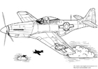 Página para colorir mustang p-51