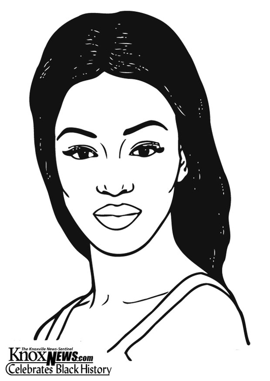 Página para colorir Naomi Campbell
