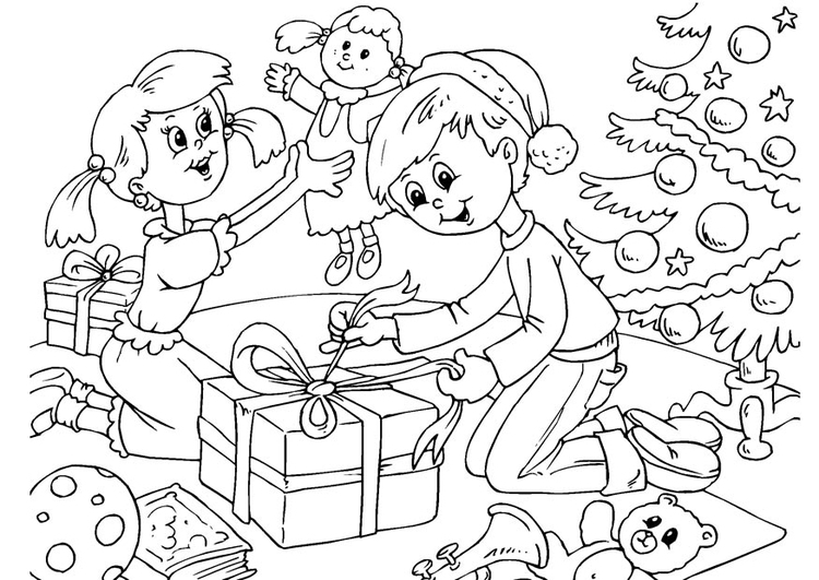 Desenho para Colorir de Natal - Desenho para Colorir