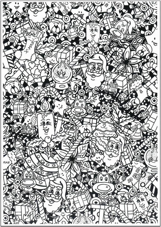 Página para colorir Natal