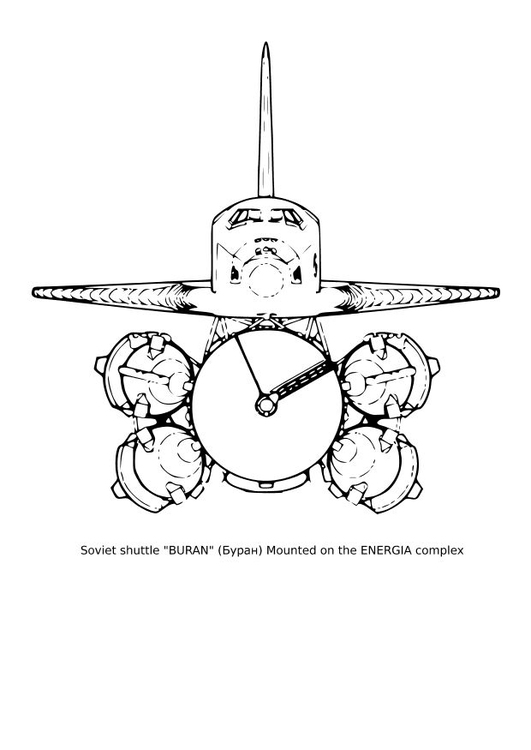 Página para colorir nave espacial soviÃ©tica