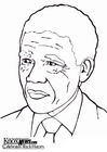 P�ginas para colorir Nelson Mandela