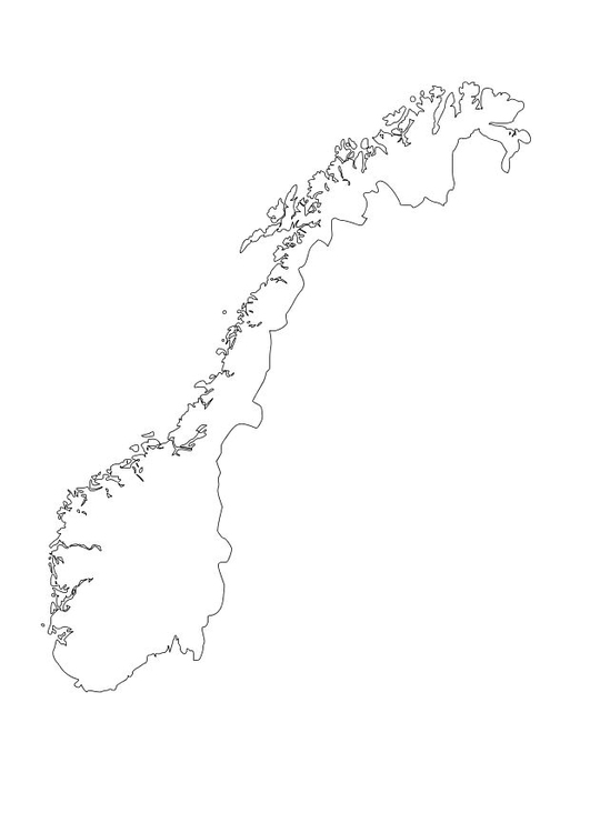 Página para colorir Noruega 