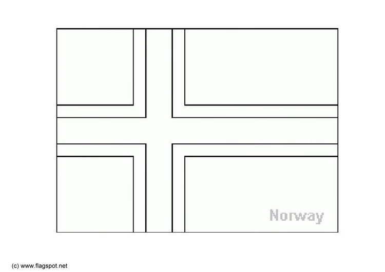Página para colorir Noruega  