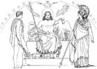 P�ginas para colorir Odisseia - Hermes, Zeus e Atena 