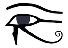 Página para colorir olho de Horus