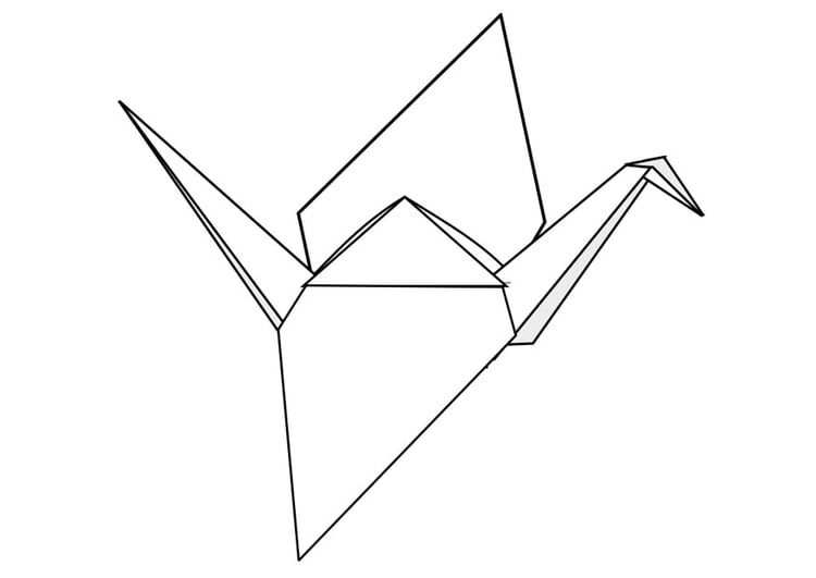 Página para colorir origami
