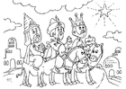 Página para colorir os reis magos