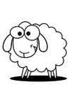 Página para colorir ovelha