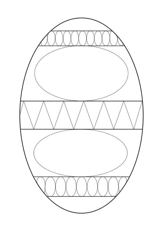 Página para colorir ovo de PÃ¡scoa