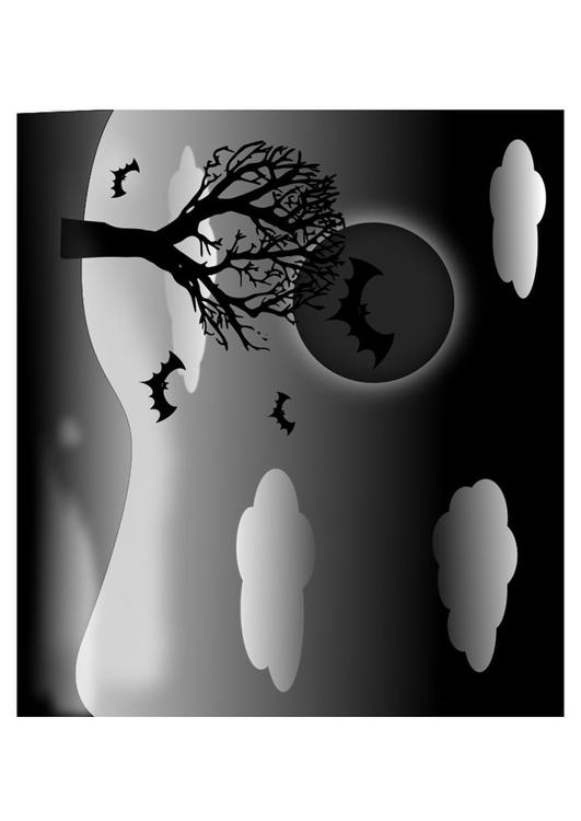 paisagem de halloween 