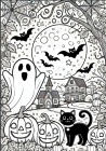 paginas-para-colorir Paisagem de Halloween