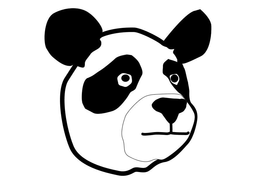 Desenho Para Colorir panda fazendo perguntas - Imagens Grátis Para