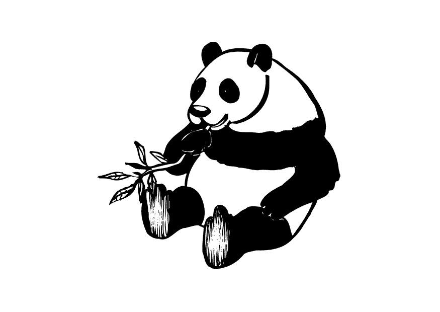 Desenho Para Colorir cabeça de panda - Imagens Grátis Para