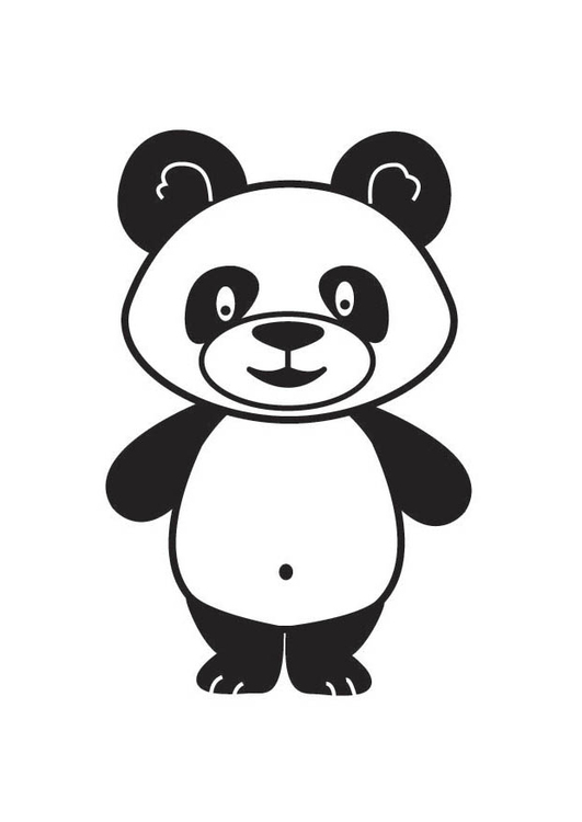 Página para colorir panda