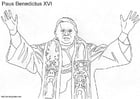 Página para colorir Papa Bento XVI