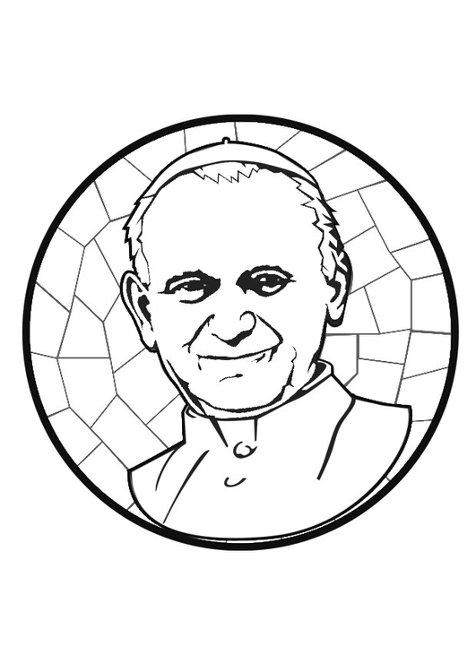 Página para colorir Papa JoÃ£o Paulo II