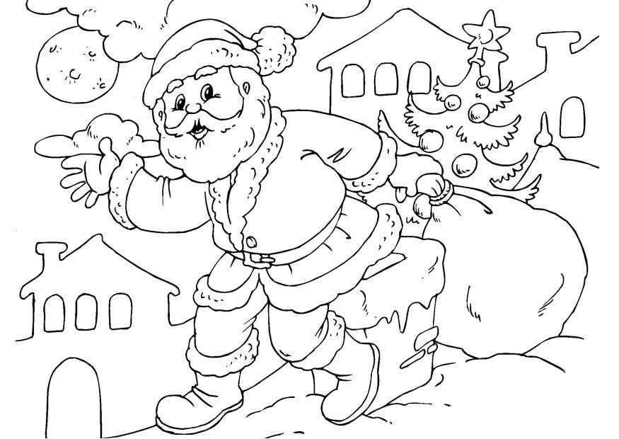 Página para colorir Papai Noel