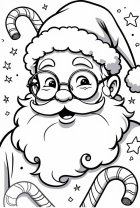 Página para colorir papai noel 
