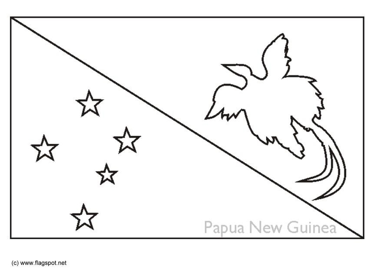 Página para colorir Papua Nova GuinÃ© 