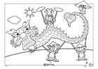 Página para colorir Parque Efteling - China