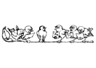 paginas-para-colorir pássaros cantantes