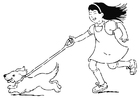 paginas-para-colorir passear com o cachorro